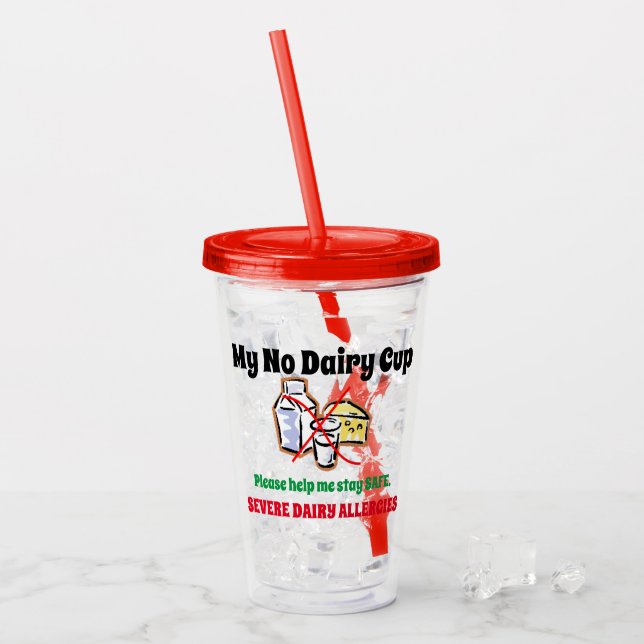 Customisable Dairy Food Allergy Cup (Front Ice)