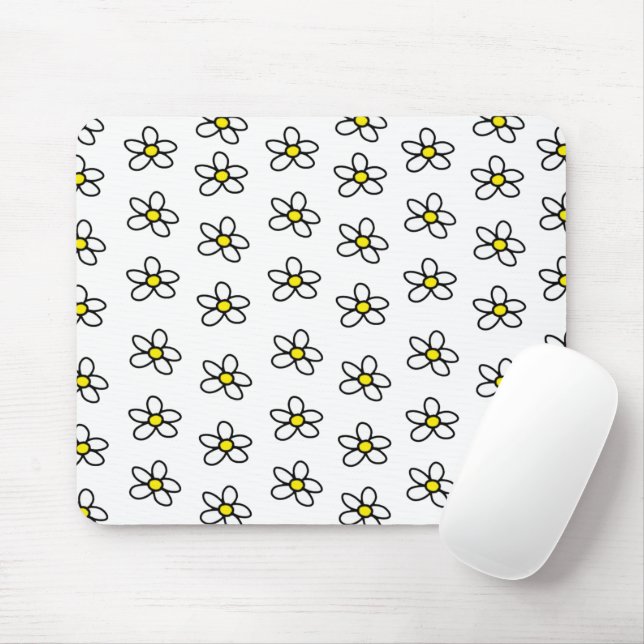 Customisable Daisies Mouse Mat (With Mouse)