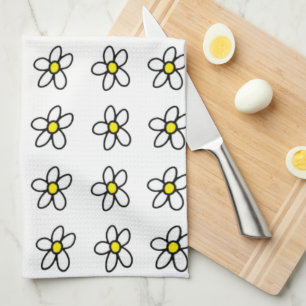 Customisable Daisies Tea Towel