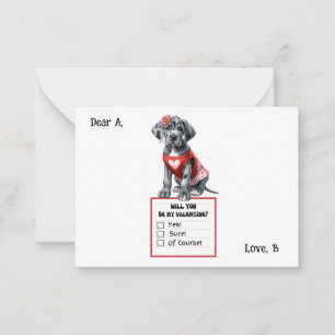 Customisable Dalmatian Dog Valentine Card