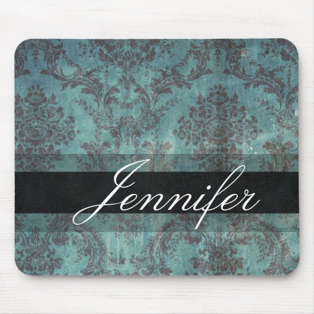 Customisable damask design mouse mat (Front)