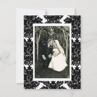 Customisable Damask Thank You Photo Card