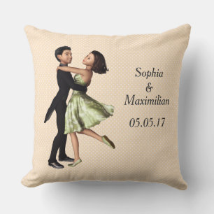 Customisable Dancing Couple Graphic Cushion