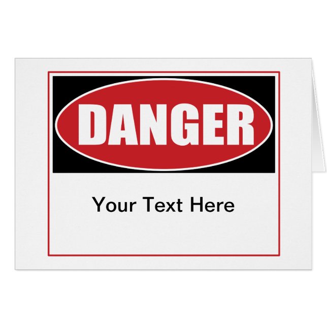 Customisable Danger Sign (Front Horizontal)