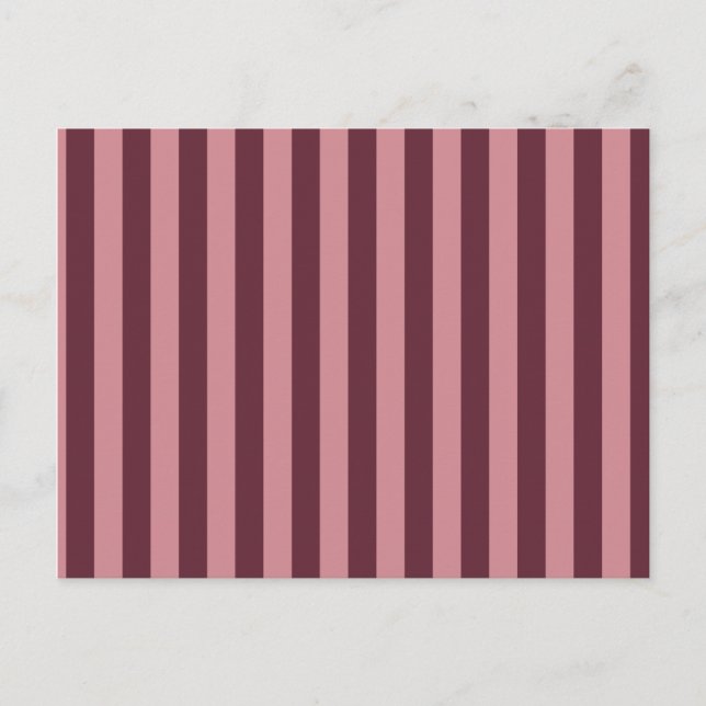 Customisable Dark Pink Stripes Postcard (Front)