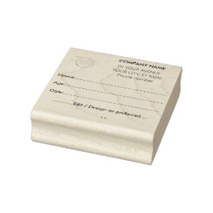 Customisable Data Collection Form Black Corporate Rubber Stamp