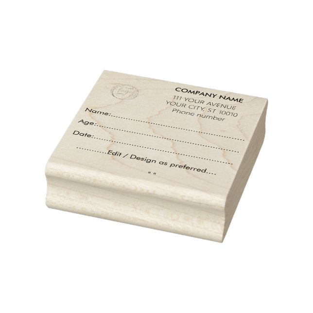 Customisable Data Collection Form Black Corporate Rubber Stamp (Stamp)