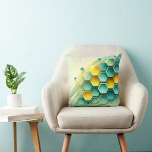 Customisable Decorative Pillow Honeycomb Pattern
