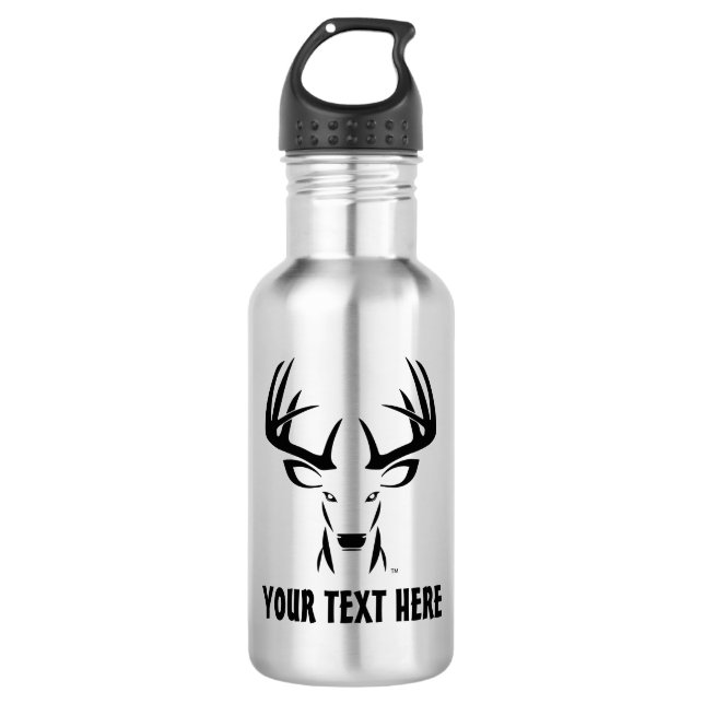 Customisable Deer Hunting Water Bottle Tumblr Cup (Front)