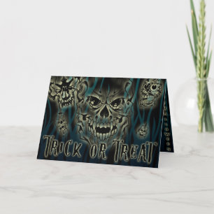 Customisable Demon Trick or Treat Card