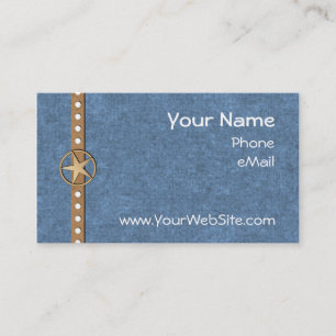 Customisable Denim Lonestar Business Cards