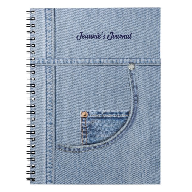 (Customisable) "Denim" Notebook (Front)