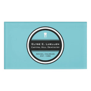 Customisable Dentistry Circle Name Tag