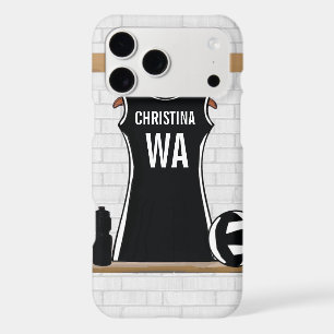Customisable design netball black and white