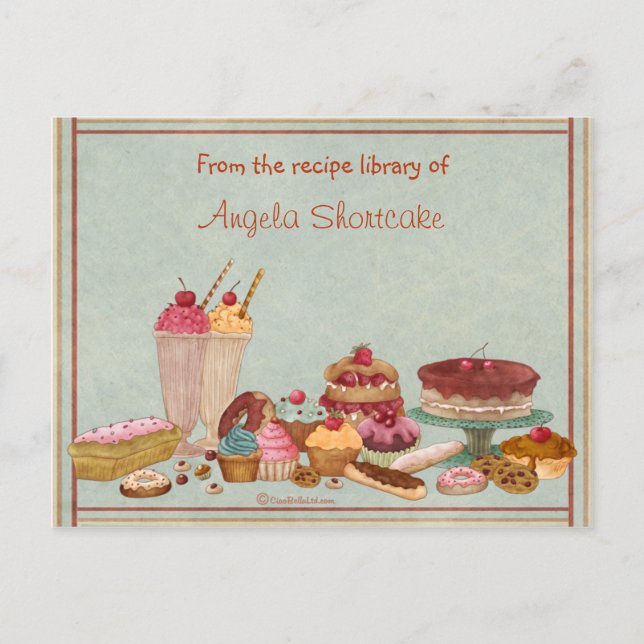 Customisable Dessert Recipe Cards (Front)