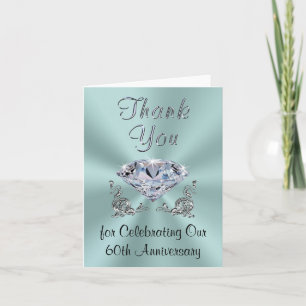 Customisable Diamond Anniversary Thank You Cards
