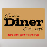 Customisable Diner Poster