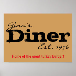 Customisable Diner Poster
