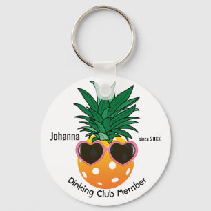 Customisable Dinking club, Pickleball pineapple Key Ring