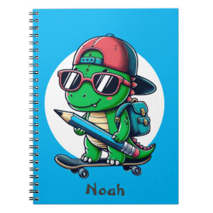Customisable Dinosaur Skateboard Notebook for Kids