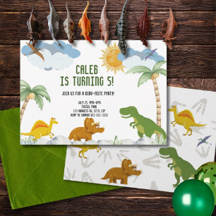 Customisable Dinosaur T-Rex Birthday  Invitation