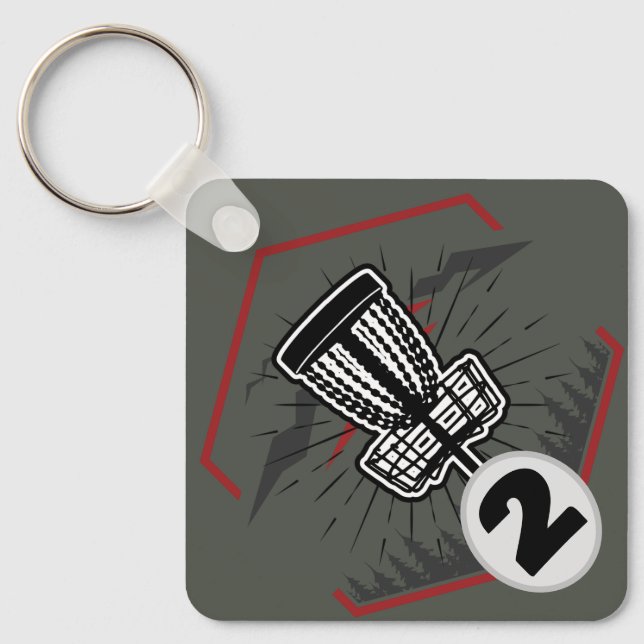 Customisable Disc Golf Bag Tag Key Ring (Front)