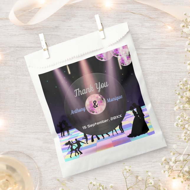 Customisable Disco Wedding  Favour Bags (Clipped)
