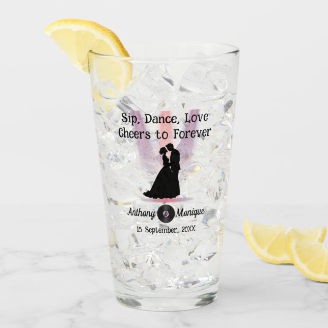 Customisable Disco Wedding Glass (Front Ice)