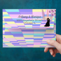 Customisable Disco Wedding Invitation Envelope