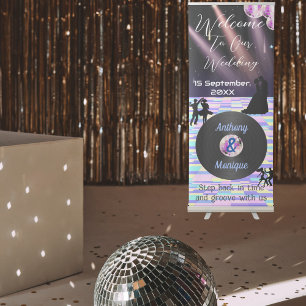 Customisable Disco Wedding Retractable Banner