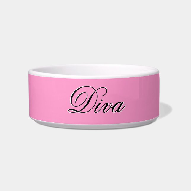 Customisable Diva Pet Bowl For Your Cat (Front)