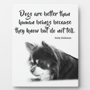 Customisable Dog & Emily Dickinson's Quote Plaque