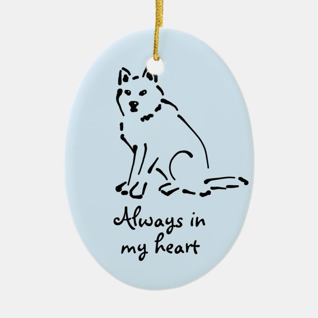 Customisable Dog Memorial Ornament (Front)