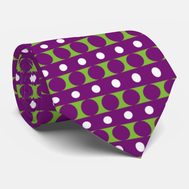 Customisable Dotted Stripes Tie (Rolled)