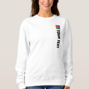 Customisable Double Sided Print Womens Modern Sweatshirt