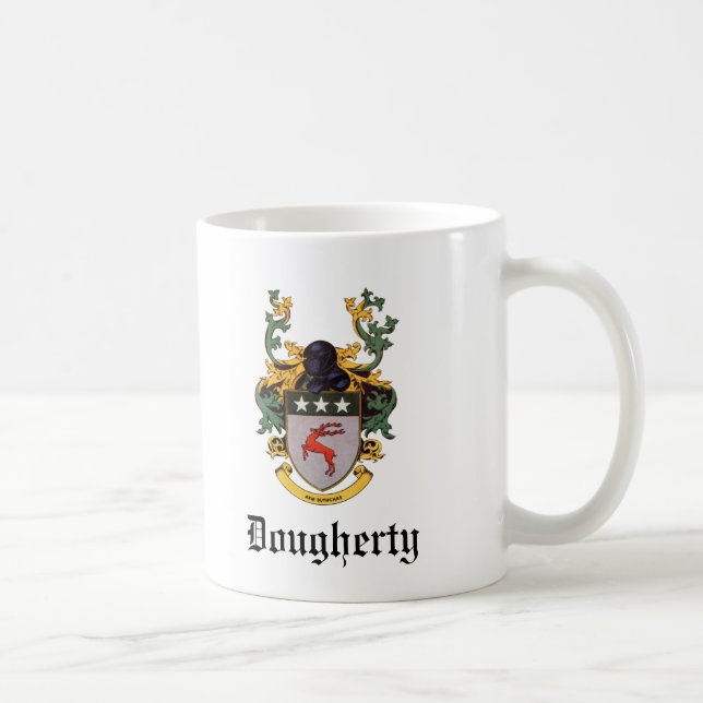 Customisable Dougherty Coat of Arms Coffee Mug (Right)