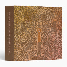 Customisable Dragon Face Binder fawn/leather
