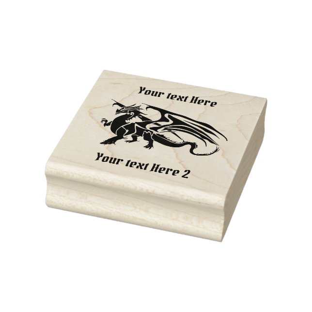 Customisable Dragon Rubber Stamp (Stamp)