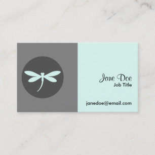 Customisable Dragonfly Colour with Grey BG Design Business Card