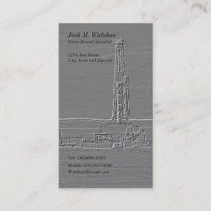 Customisable Drilling Rig Business Card