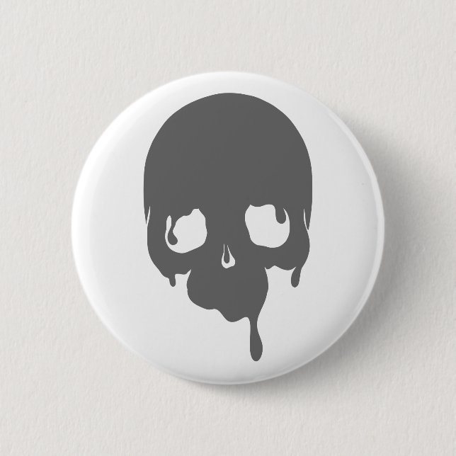 Customisable Dripping Skull 6 Cm Round Badge (Front)