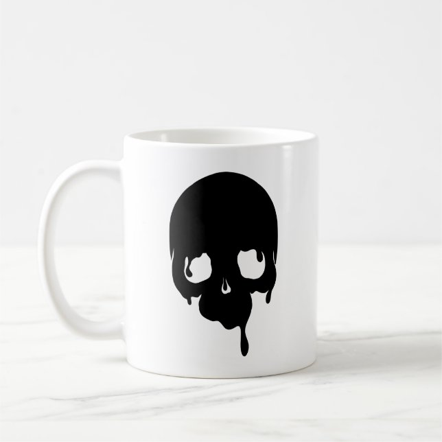 Customisable Dripping Skull Coffee Mug (Left)