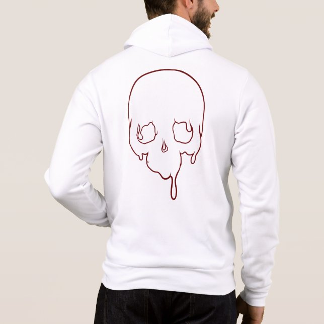 Customisable Dripping Skull Outline Hoodie (Back)