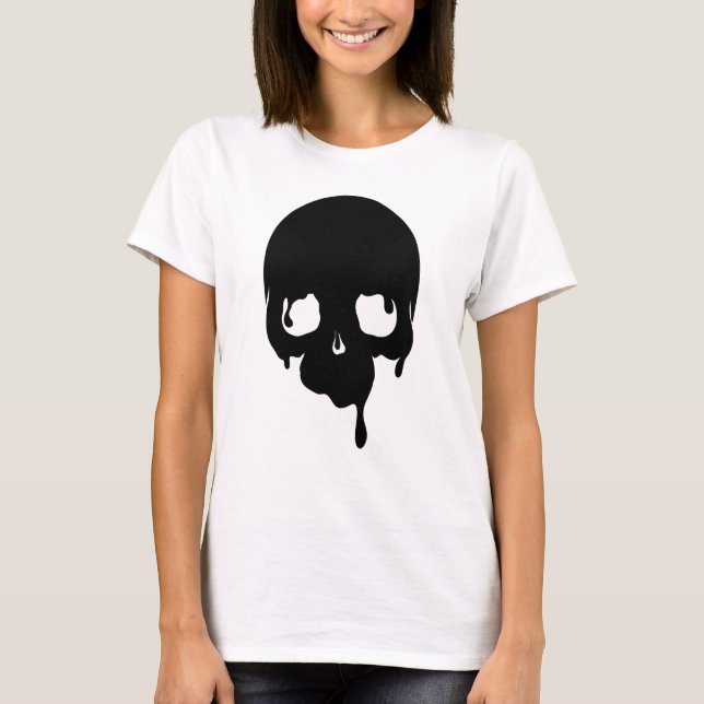 Customisable Dripping Skull T-Shirt (Front)