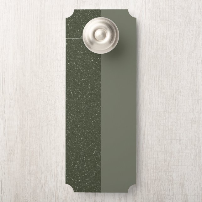 Customisable Dual-Tone Green Door Hanger (On Knob)