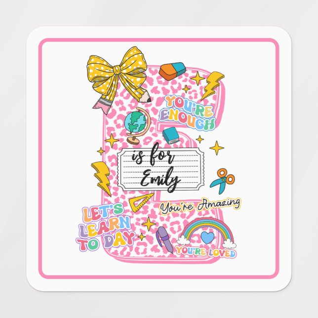 Customisable “E is for” Alphabet Art – Inspiration (Design 1)