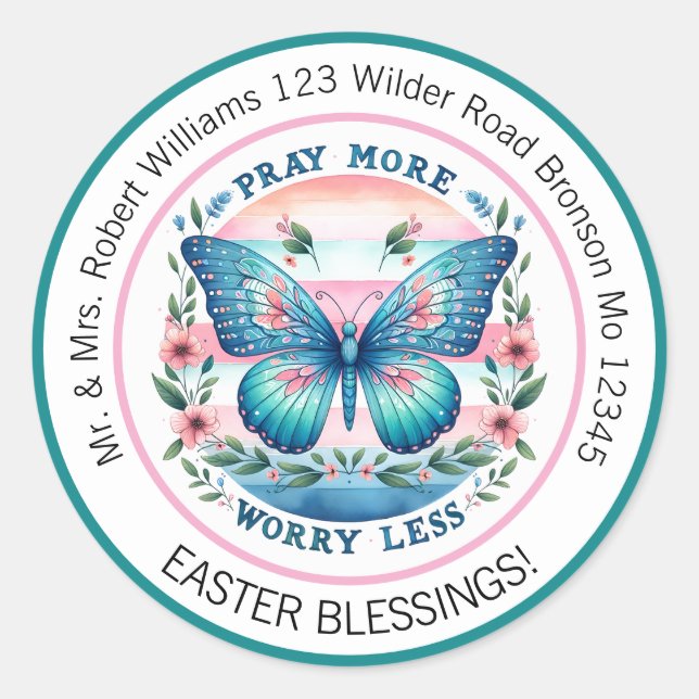 Customisable Easter Blessings Sticker (Front)