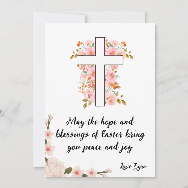Customisable Easter Card - Hope and Blessings (Front)