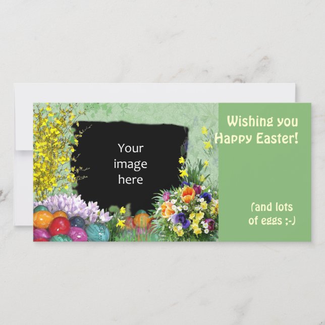 (Customisable) Easter Frame Holiday Card (Front)
