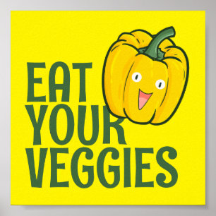 Customisable Eat Your Veggies - Bell Pepper versio Poster